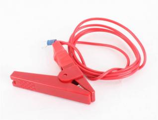 Red Crocodile Clip with Lead & Fork Terminal image
