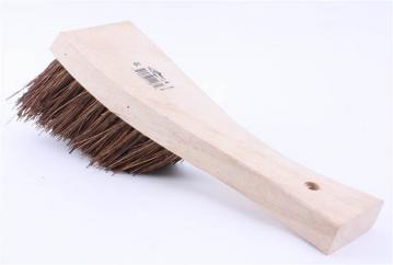 Salmon D1BM Natural Bassine Dairy Churn Brush with Wooden Handle image