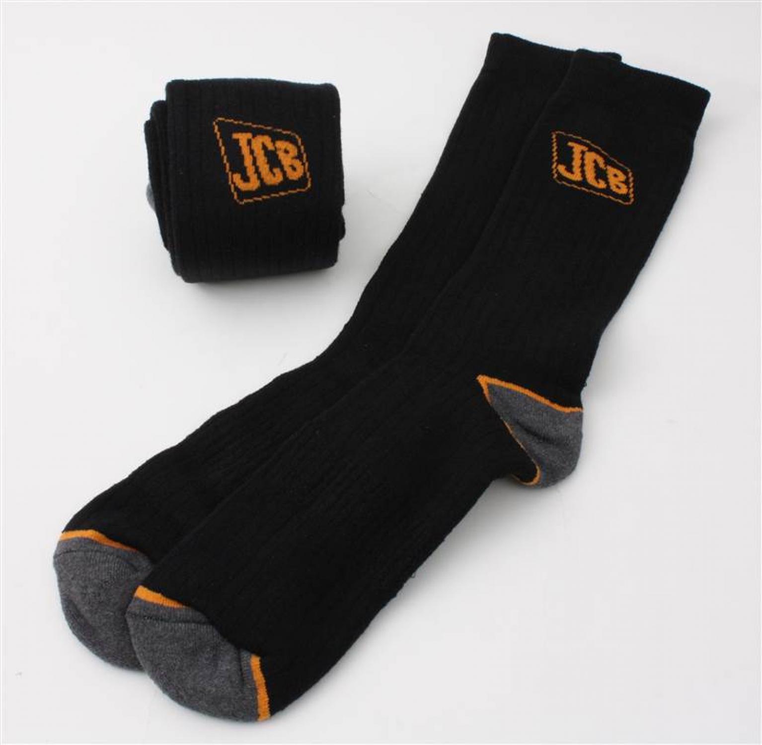 Buy JCB Work Socks Black Pack of 2 from Fane Valley Stores Agricultural