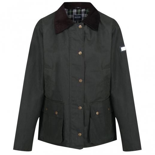  Regatta RWN179 Ladies Wax Jacket Khaki Green 