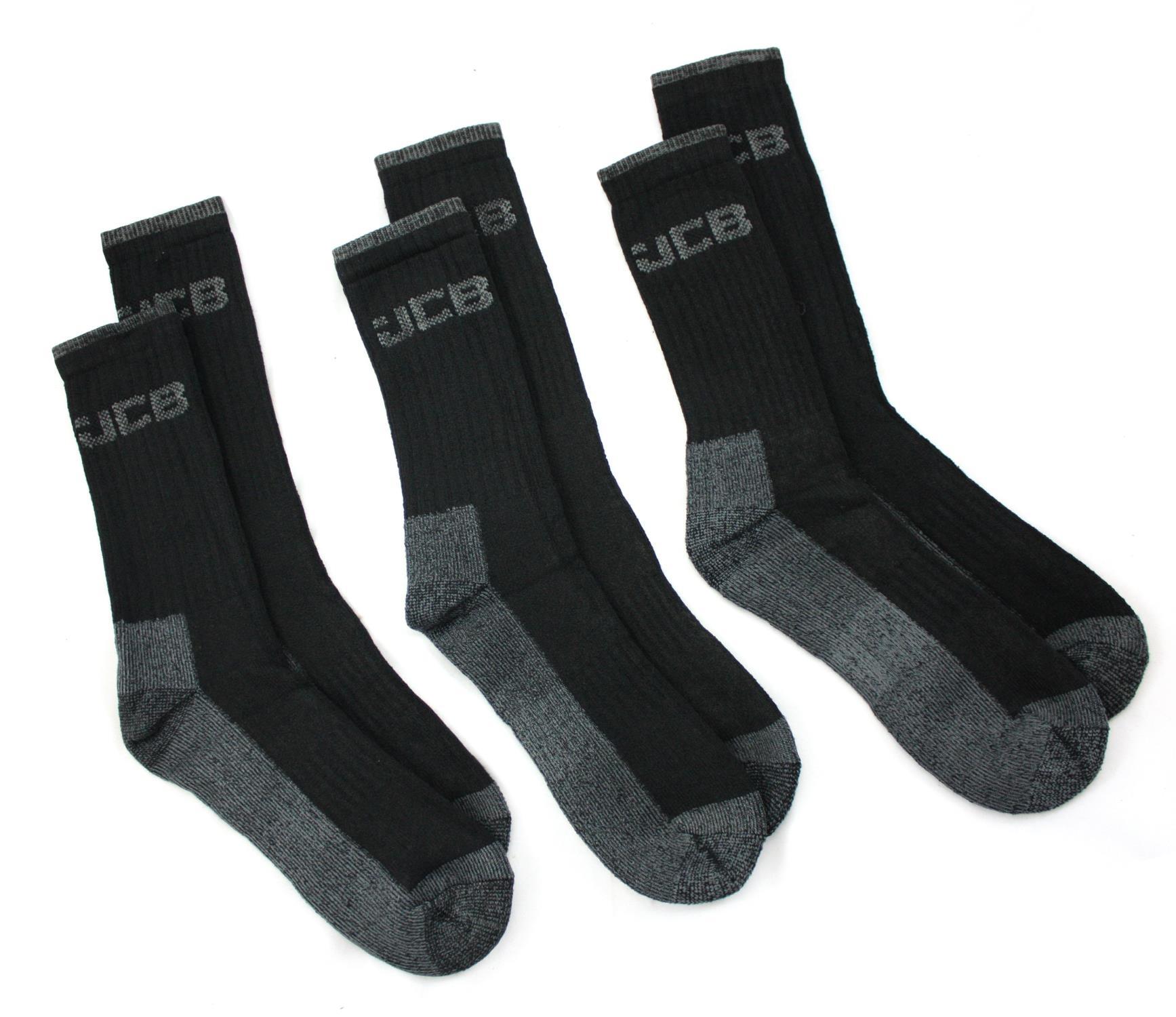 Buy JCB Heavy Duty Black Work Socks Pack of 3 from Fane Valley Stores ...
