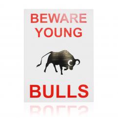 Beware Young Bulls Sign image