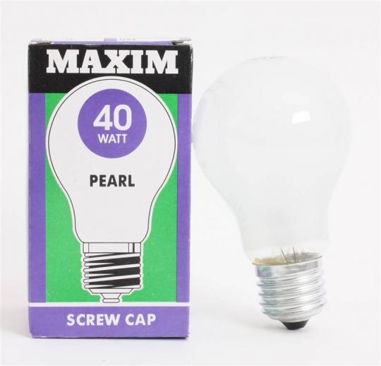  Household 40W Screw In Pearl Rough Service Light Bulb