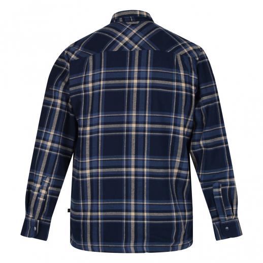  Regatta RMS155 Thamos Mens Check Shirt Navy 