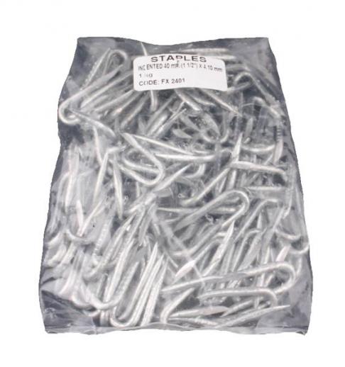  Galvanised Staples 40mm x 1Kg Pre Packed