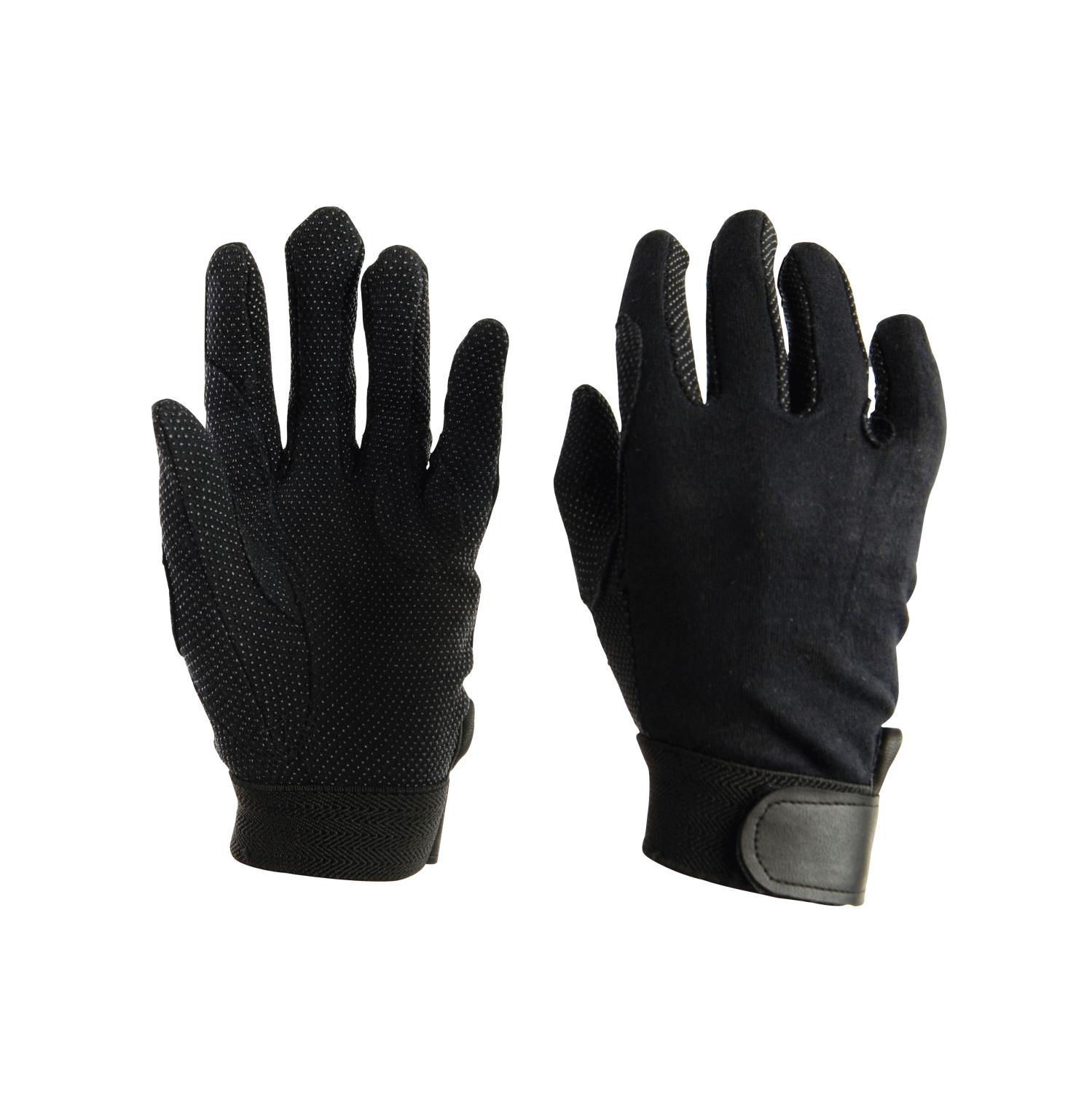 Black Dublin Childrens/Kids Track Riding Gloves One Size 