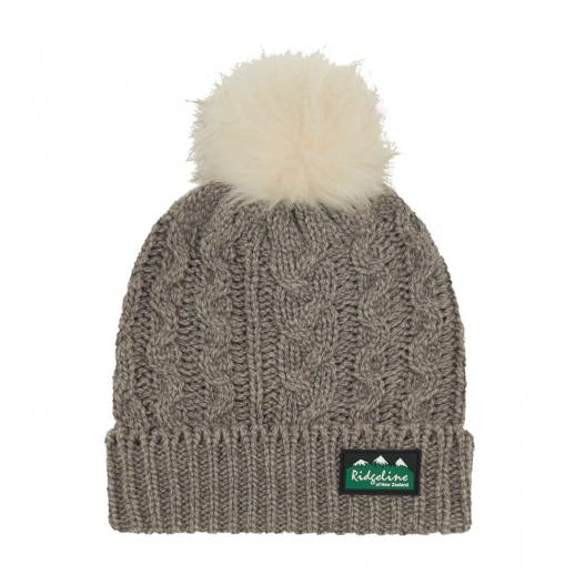  Ridgeline Nordic Fleck Bobble Hat Mushroom One Size