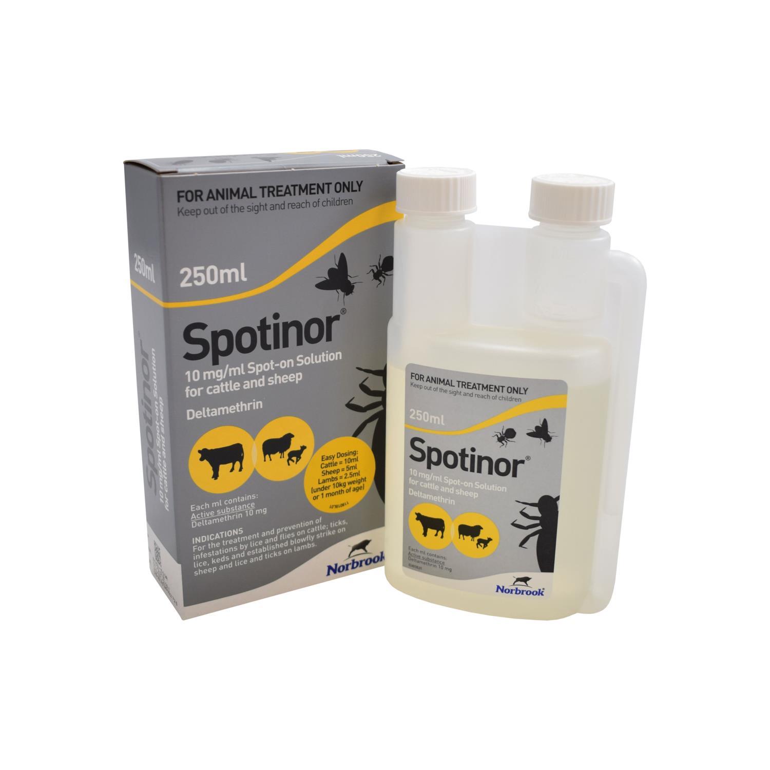 Buy Spotinor Insecticide for Cattle, Sheep and Lambs 250ml from Fane