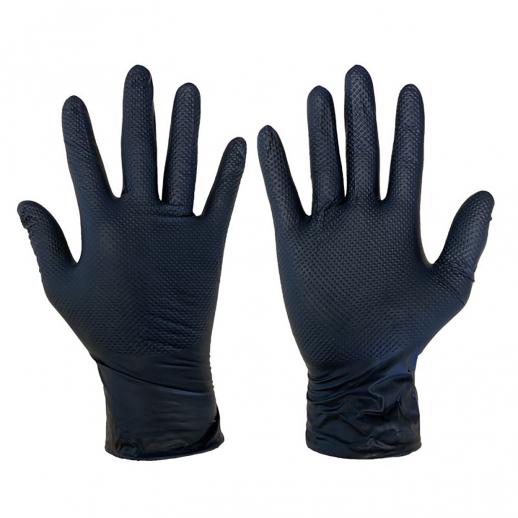  Mercator Medical Ideall Grip Black Nitrile Gloves 