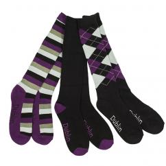 Dublin Black, Grey & Purple Socks  image
