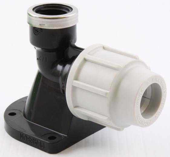  Plasson 7750 Plastic 25mm x 3/4 Wall Plate Elbow