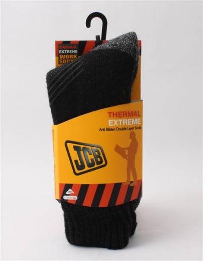  JCB Themal Extreme Anti-Blister Socks (Black) Size 6