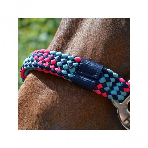  Hy Equestrian Multicolour Adjustable Head Collar and Lead Rope