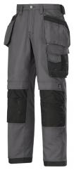 Snickers 3214 Craftsman Holster Pocket Trousers in Grey/Black image