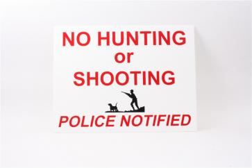 No Hunting or Shooting Corriboard Sign - 600m x 400mm image