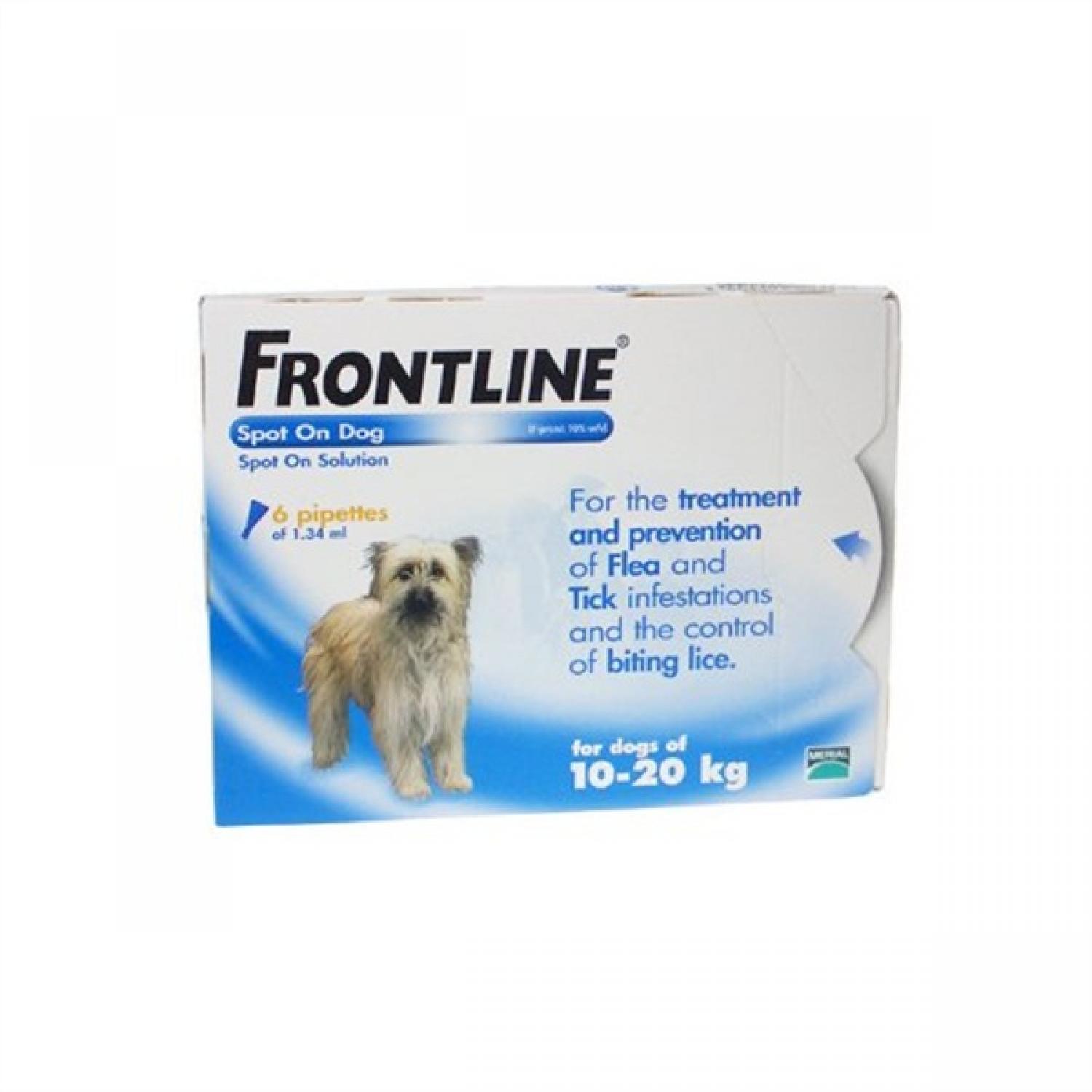 Buy Frontline Spot On Medium Dog (10 20Kg) 6pk from Fane Valley Stores ...