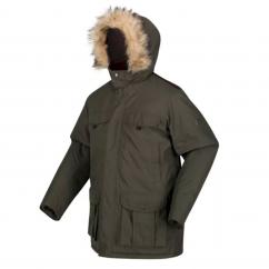 Regatta RMP306 Aarav Mens Parka Fur Hooded Jacket Khaki  image