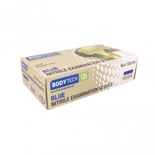  Bodytech Disposable Blue Nitrile Gloves DC22 Large 