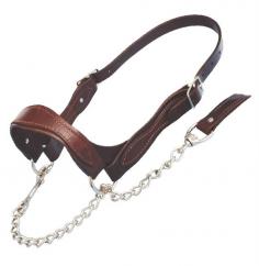Sullivan's Classic Leather Flat Strap Halter in Brown  image