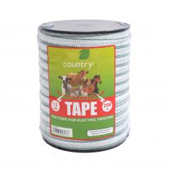 Country 12mm White Poly Electric Fence Tape  image