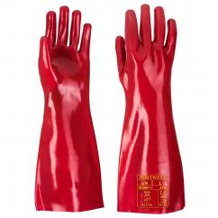 PVC Red Gauntlet Gloves  image