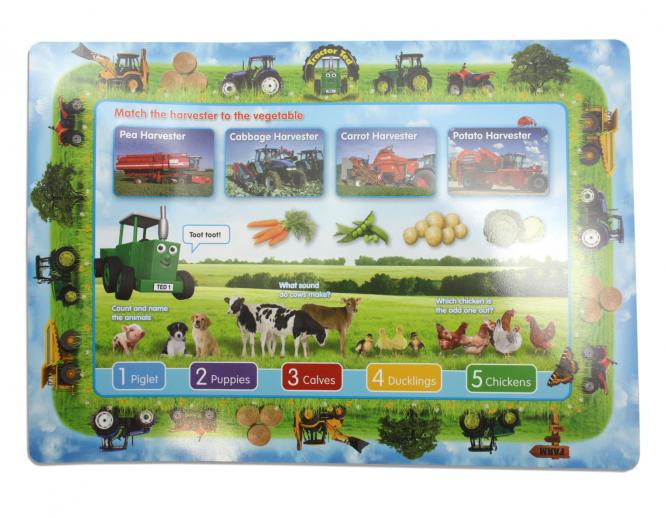  Tractor Ted Harvester & Animals Placemat
