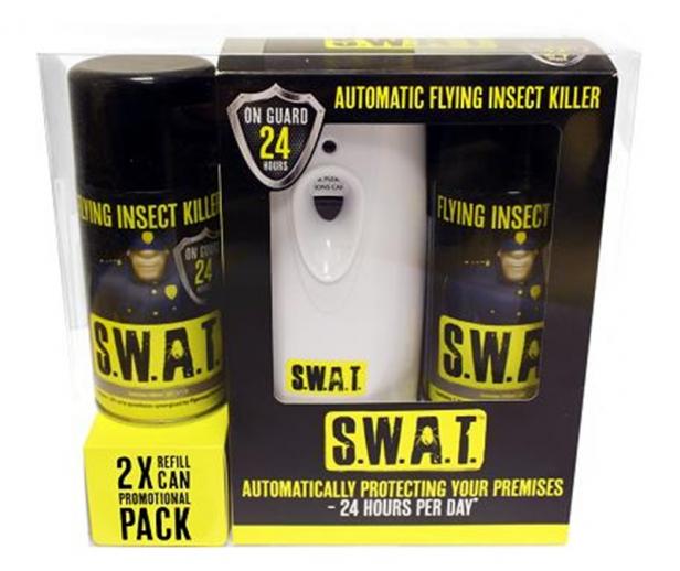  SWAT Fly Insect Killer Auto Dispenser with SWAT 300ml Refill