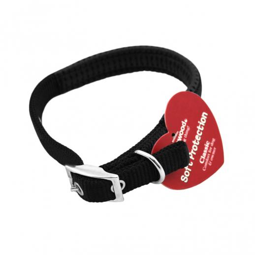  Padded Dog Collar Black 14in x 5/8 (1/2)''