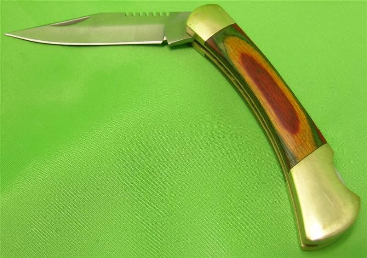  Whitby Pakkawood Folding Pocket Knife with Wooden Handle 