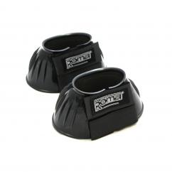 Roma Double Tape PVC Ribbed Bell Boots Black Pony image