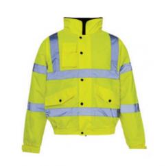 High Visibility Bomber Jacket in Yellow image