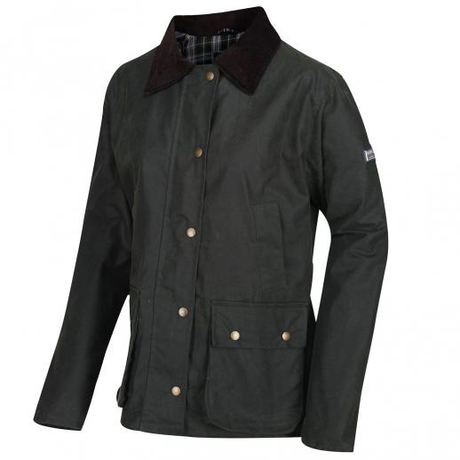  Regatta RWN179 Ladies Wax Jacket Khaki Green 