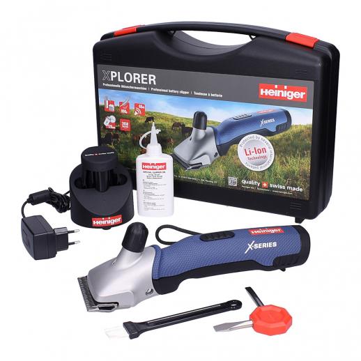  Heiniger Xplorer Cordless Cattle Clipper c/w 2 Batteries 