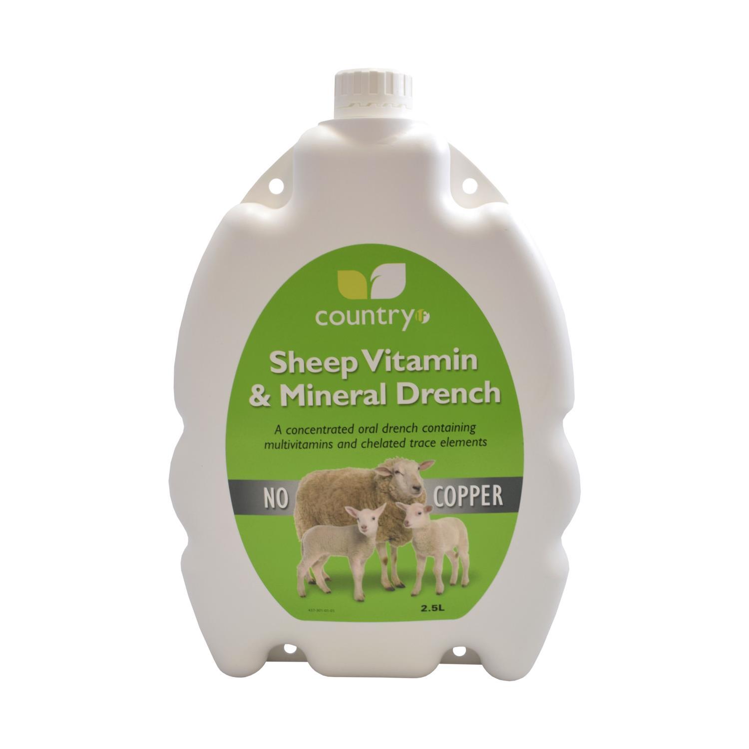 Buy Country Sheep Vitamin & Mineral Drench No Copper 2.5L 2.5L from