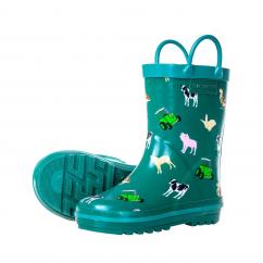 Tractor Ted Baby Animals Wellington in Teal  image