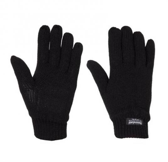  Thinsulate Knitted Gloves Black