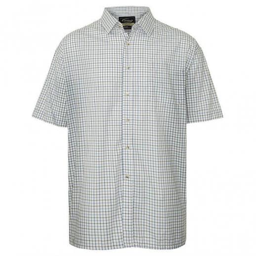  Champion Tattersall Short Sleeve Shirt Blue