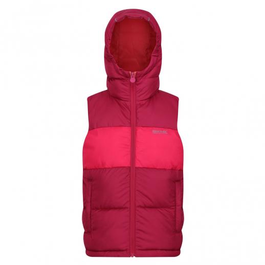  Regatta ZRKB Lofthouse Kids Hooded Bodywarmer Berry Pink
