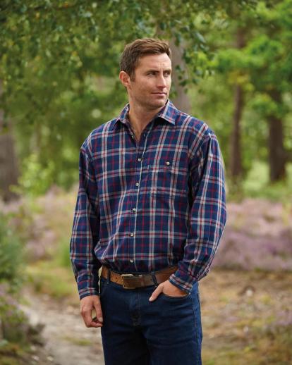  Champion Stroud Micro Fleece Lined Shirt Blue