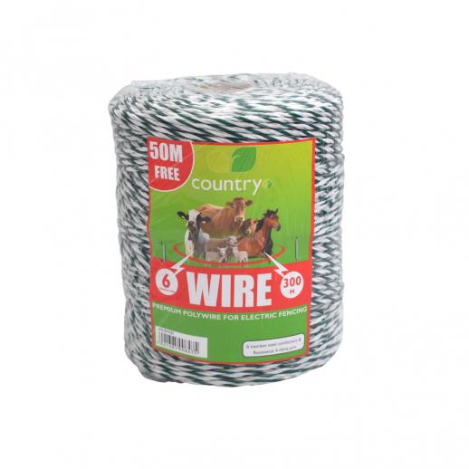  Country 6 Strand Supercharge Electric Fence Poly Wire 