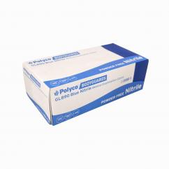 Polyco Bodyguard Blue Nitrile Powder Free Gloves M  image