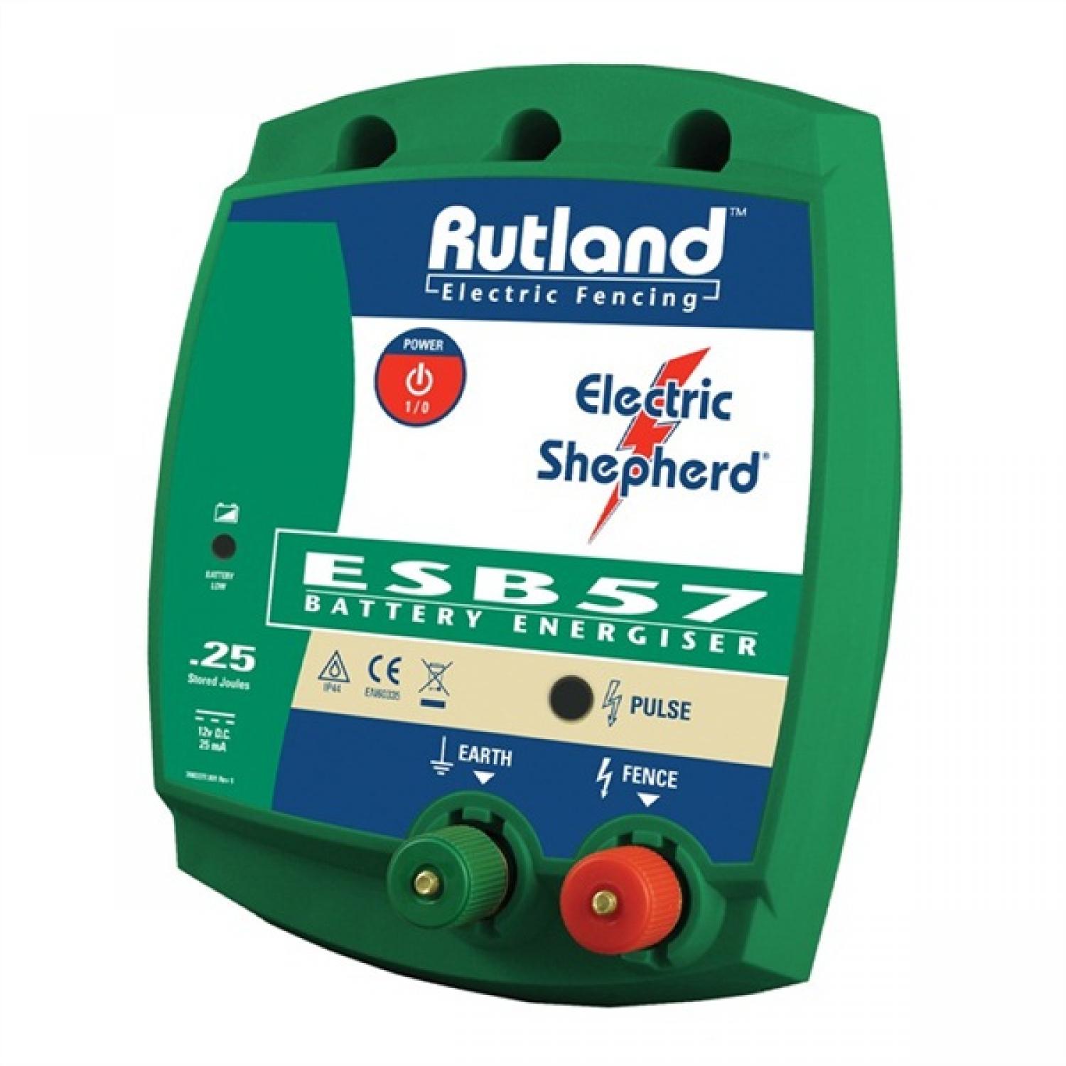 RUTLAND ESB57 FENCE ENERGISER 12v Battery Electric Shepherd 