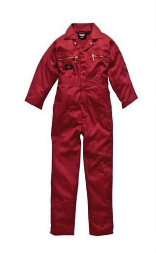  Dickies Redhawk Junior Red Boilersuit 