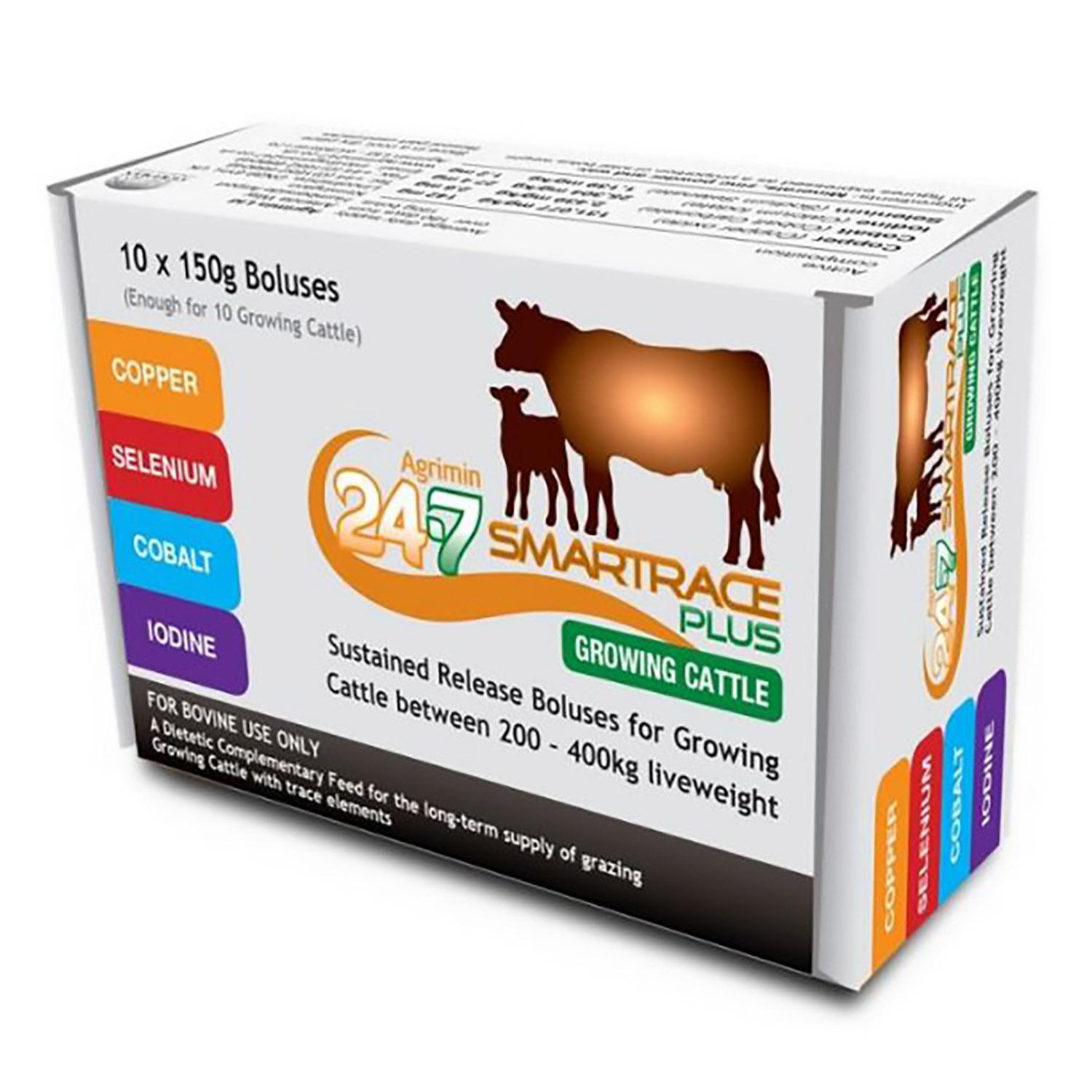 Buy Agrimin 24/7 Smartrace Plus Growing Cattle Bolus with Copper 10 x