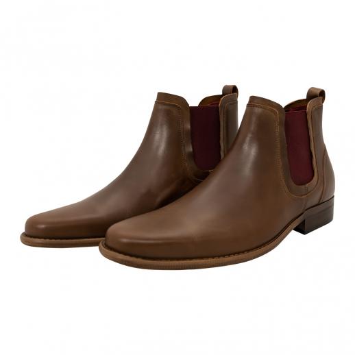  Elk Dressed Chelsea Boot Walnut Oak/Burgundy Gusset 