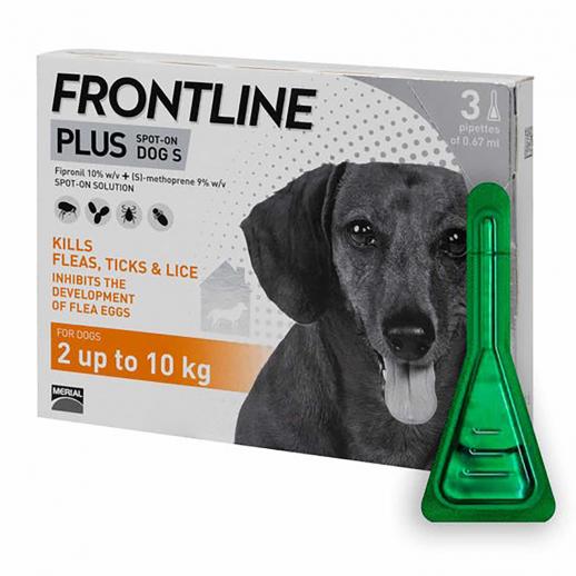Buy Frontline Plus Spot On Small Dog 210kg Pack of 3 from Fane