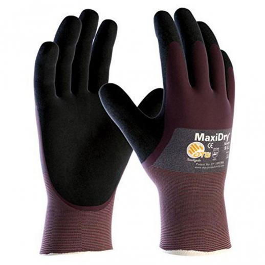  Maxidry 56425 Palm-side Coated Black/Purple Gloves
