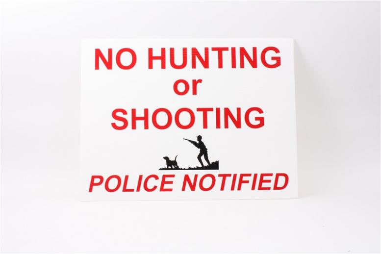  No Hunting or Shooting Corriboard Sign - 600m x 400mm