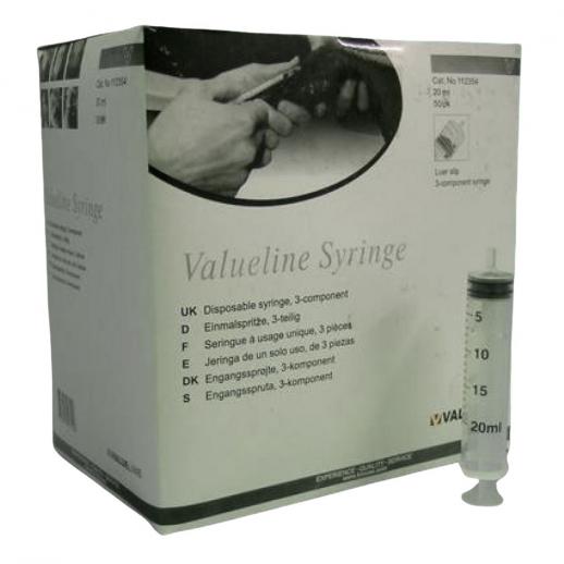  Valueline Disposable Syringes 20ml 