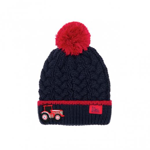  Lighthouse Bobbie Hat Navy with Red Tractor 